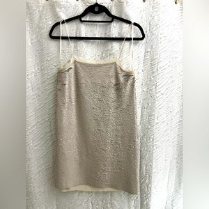 Mango silver sequin mini dress